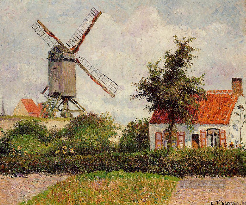Windmühle mühle~~POS=HEADCOMP in knokke Belgien 1894 Camille Pissarro Ölgemälde